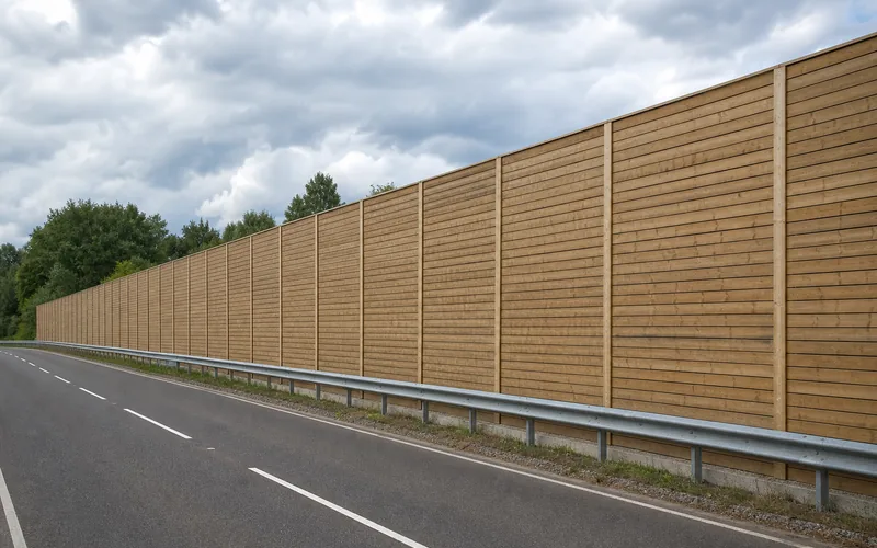 Acoustic noise barrier fencing in Chesterfield