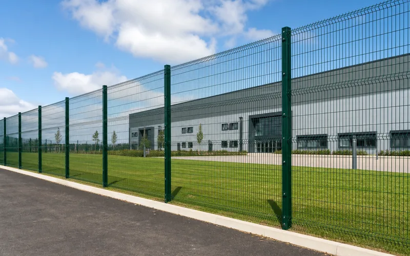 Commercial perimeter fencing in Chesterfield