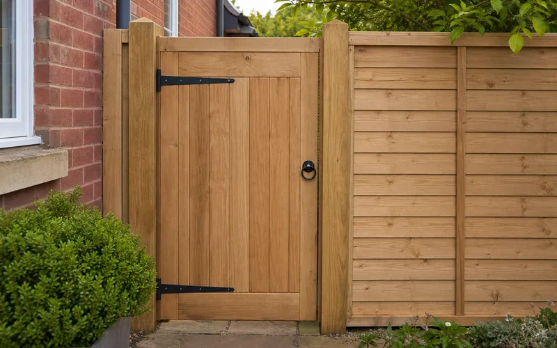Timber garden gate fitted in Chesterfield